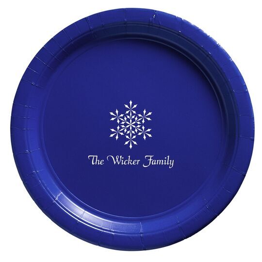 Simply Snowflake Paper Plates